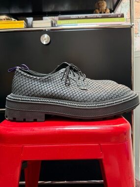 Eytys Men's Black Textured Lace-Up Casual Dress Shoe Size 10